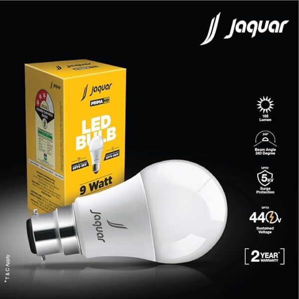 Jaquar Prima 9W B22 LED Bulb - Image 2