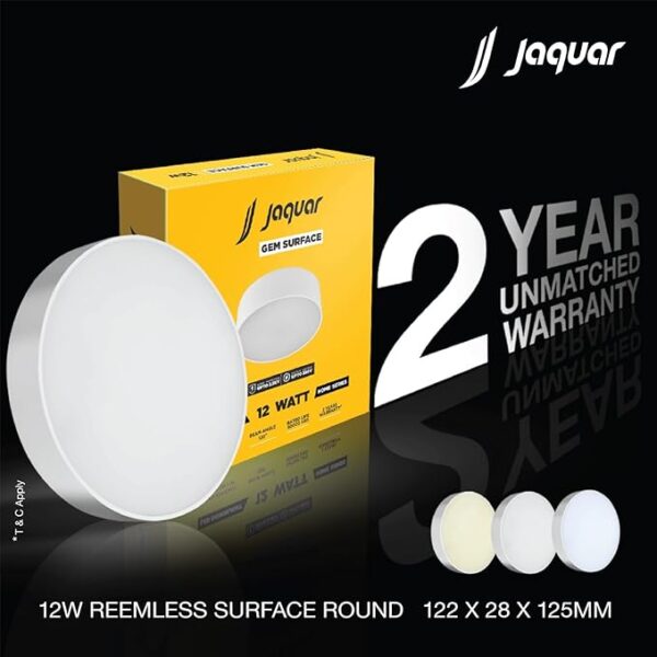 Jaquar 12W LED Gem Trimless Round Surface Mount Down Light - Image 3