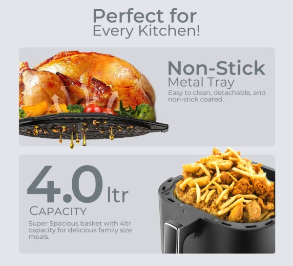 Indo 4 Litre Digital Air Fryer - Image 3